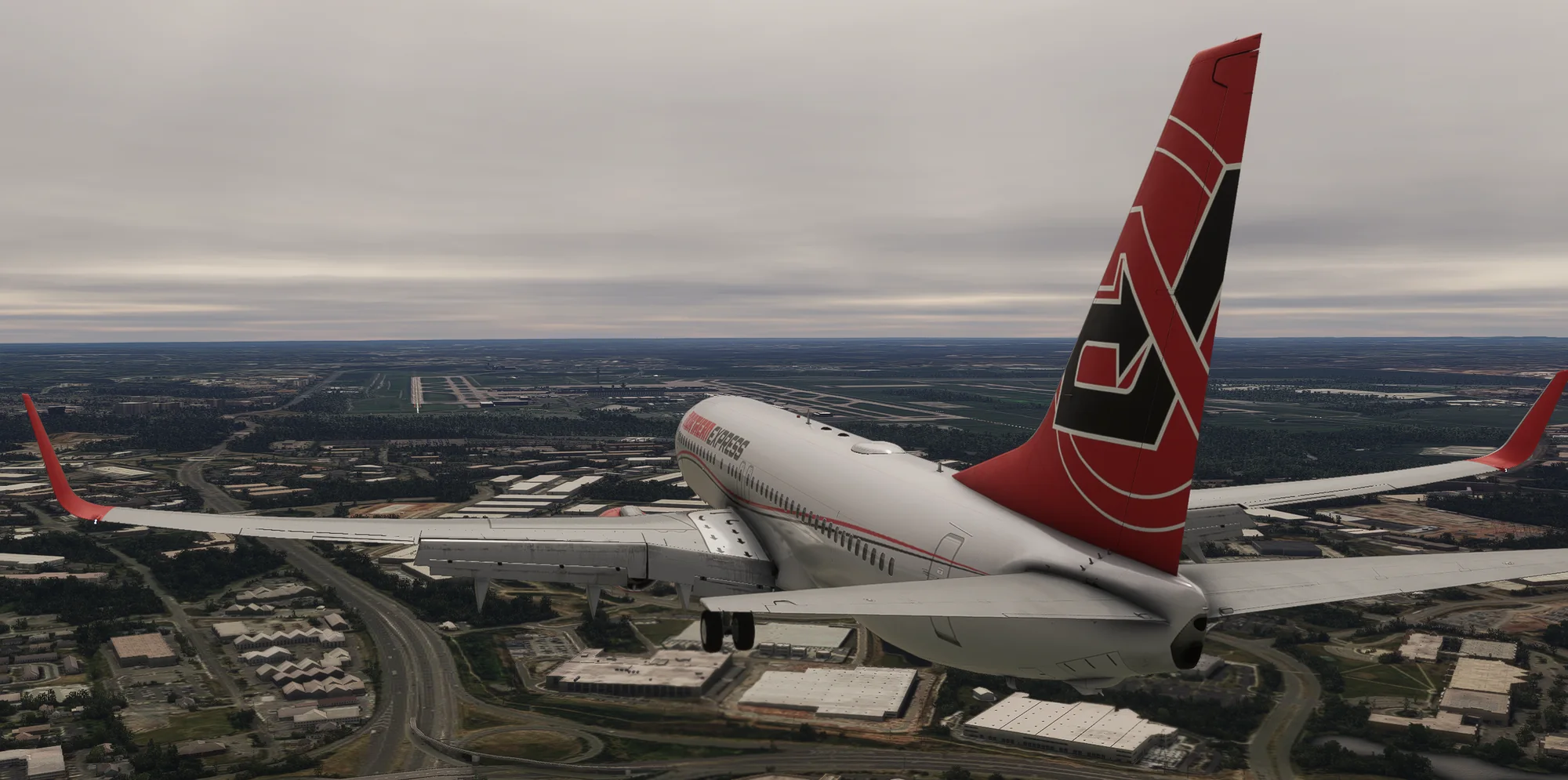 Northern Express Boeing 737-800 approaching a major airport