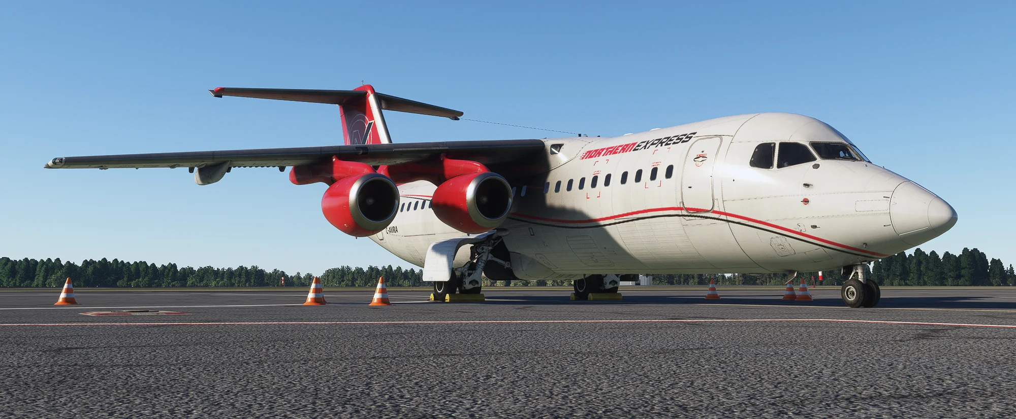 Northern Express Avro RJ100 on the ramp